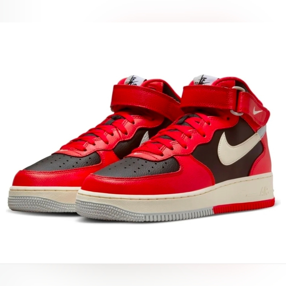 Nike Air Force 1 Mid LV8 'Split Black Red' Size 12.5 NEW IN BOX